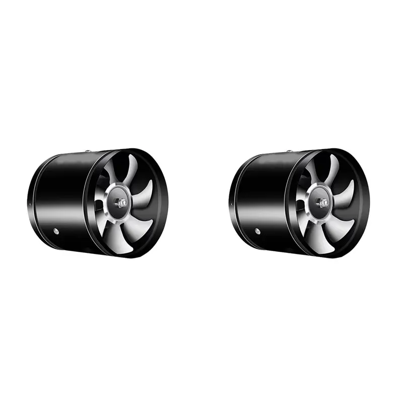 【ADORN】2X Pipe Exhaust Fan Air Ventilator Metal Pipe Ventilation Exhaust Fan Mini Extractor Bathroom Toilet Wall Fan Duct Fan B