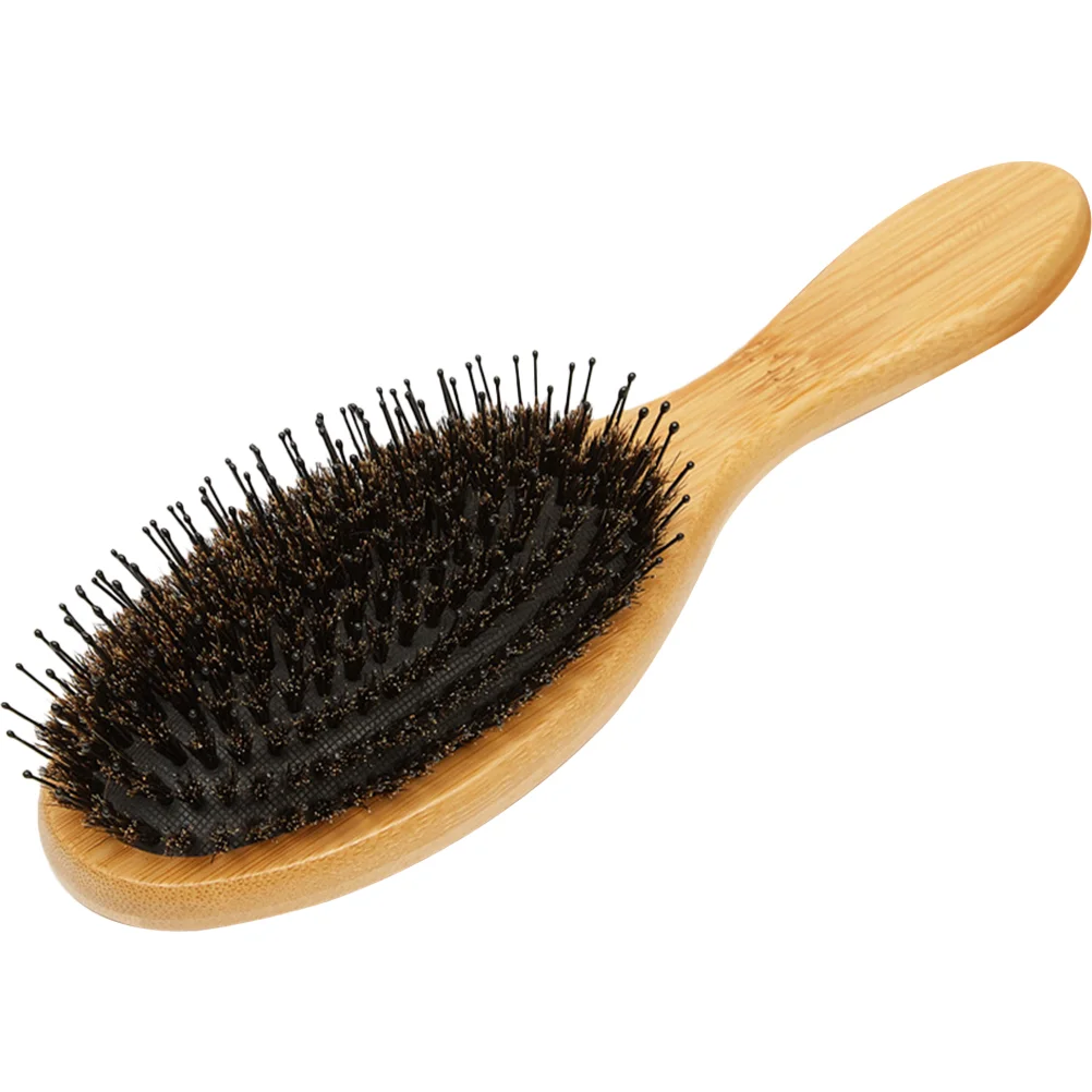 

Pig Bristle Solid Wood Comb Women Hair Boar Brush Massage Massaging Hairbrush Female Airbag for Miss