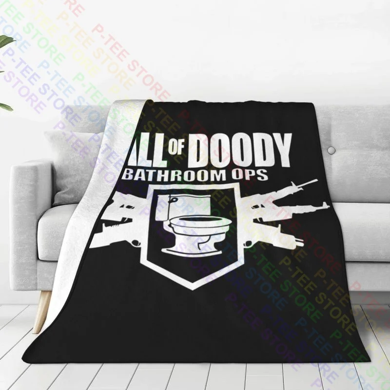 Call Of Doody Duty Bathroom Ops Elite Toliet Blanket Sheet Comfort Plus Velvet Bedding Supply Decorative Sofa