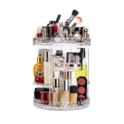 Rotation Cosmetics Storage Box Multi-function Makeup Organizer Decoration Containers Dressing Table Christmas Gift