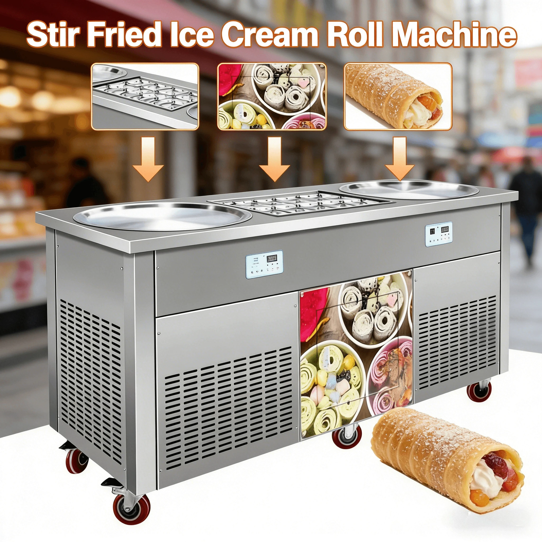 Italian Gelato Maker Machine Making Display Storage Countertop Hard Ice Cream Batch Freezer Commercial Kitchen Equipment