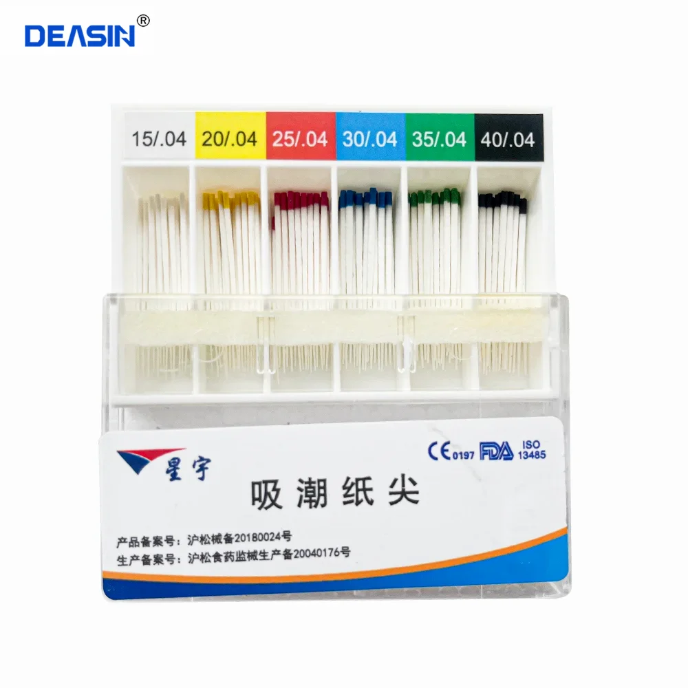 Dental Absorbent 0.04 Paper Points 15-40 Root Cancel Endodontics Cotton Fiber Tips Dentist Product 45-80