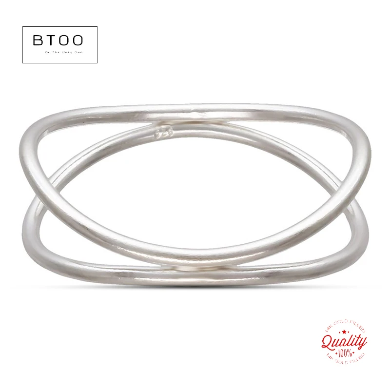 

925 Sterling Silver Wave Ring, Double Line Ring Silver Accessories Rings for Wholesale BULK DIY Jewelry Findings Rings