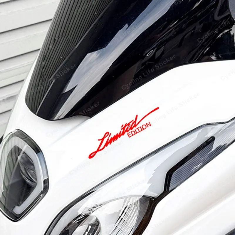 4 Stück/Set Limited Edition Schriftzug-Aufkleber Wasserfeste Vinyl-Sticker für Auto Fahrrad Laptop Dekoration Schwarz Weiß Rot Gelb Holografisch – Detail 8