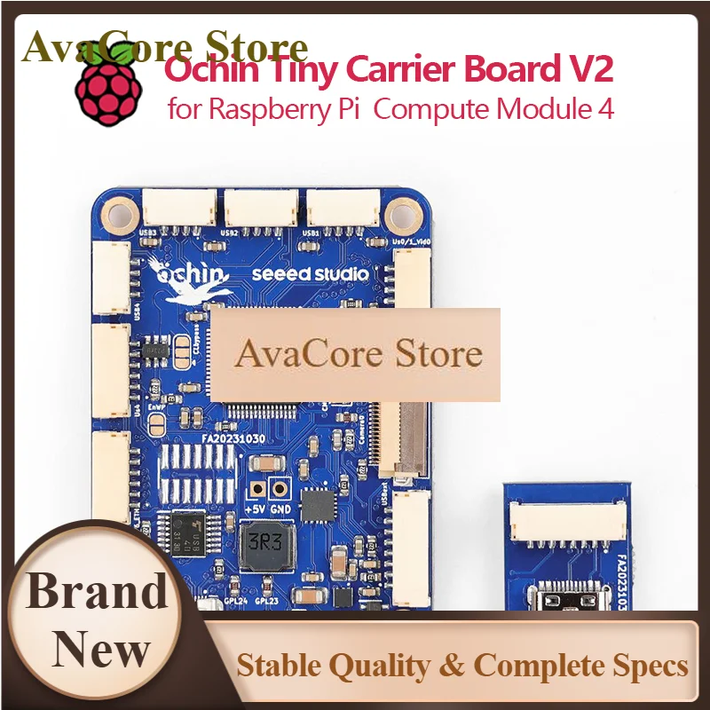 AvaCoreOchin Tiny Carrier Board V2 For Raspberry Pi CM4