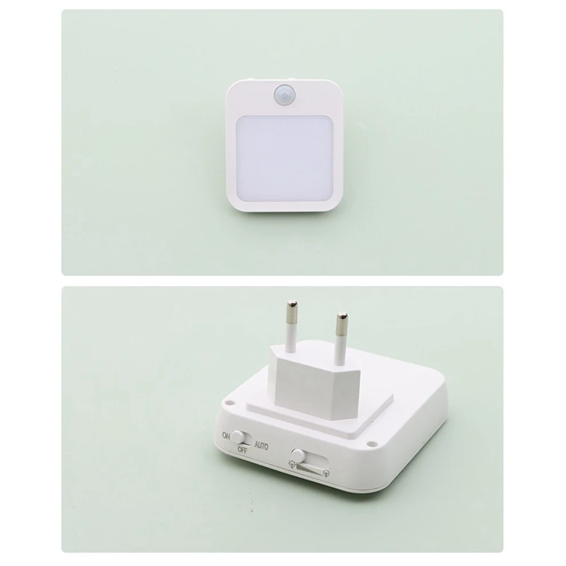 Lampu Malam LED Sensor Gerak Lampu Malam Anak-anak Lampu Malam LED Pintar untuk Meja Samping Tempat Tidur Kamar Tidur Dekat Steker UE-AT64