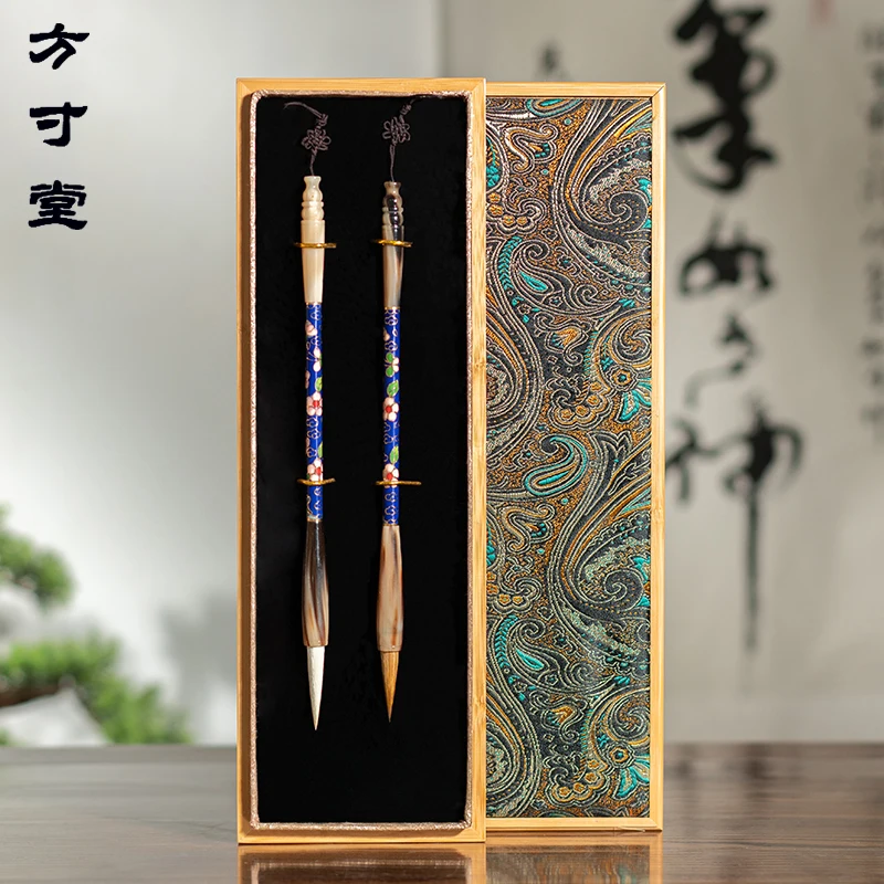 

Ручка для каллиграфии, овечьи волосы, волосы волка, профессиональный обычный сценарий, исследование, четыре сокровища, высококачественная подарочная коробка для каллиграфии