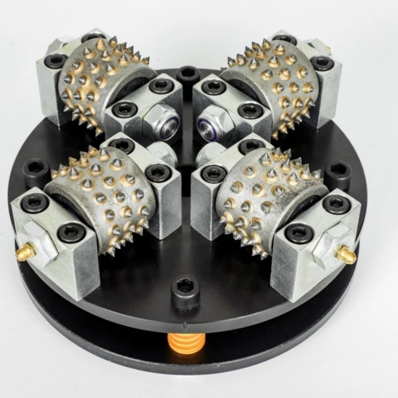 4 heads double-layer shockproof 8-inch lychee wheel 45-tooth alloy wheel