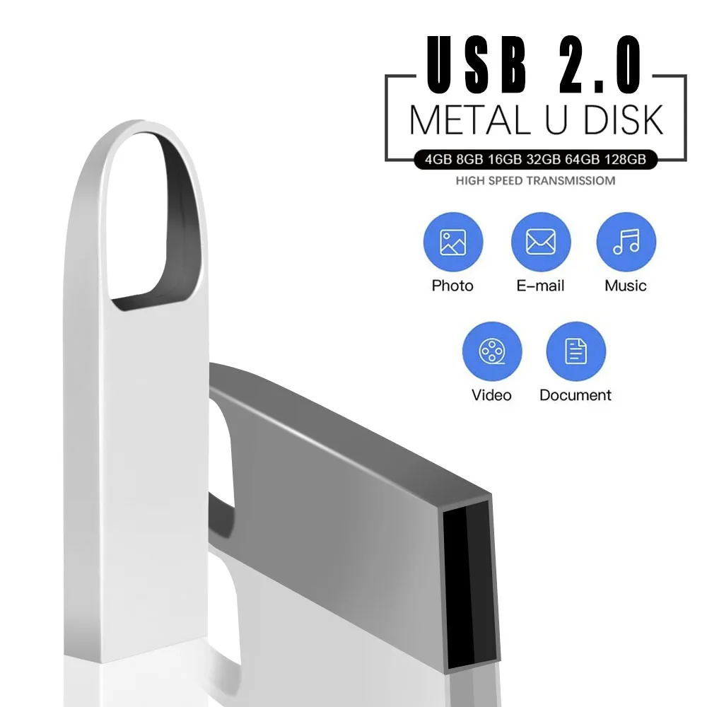 

MicroDrive Metal Pendrive 32GB 16GB 8GB 4GB USB 2.0 Flash Drive 128GB 64GB Memory Stick Pen Drive Flash U Disk
