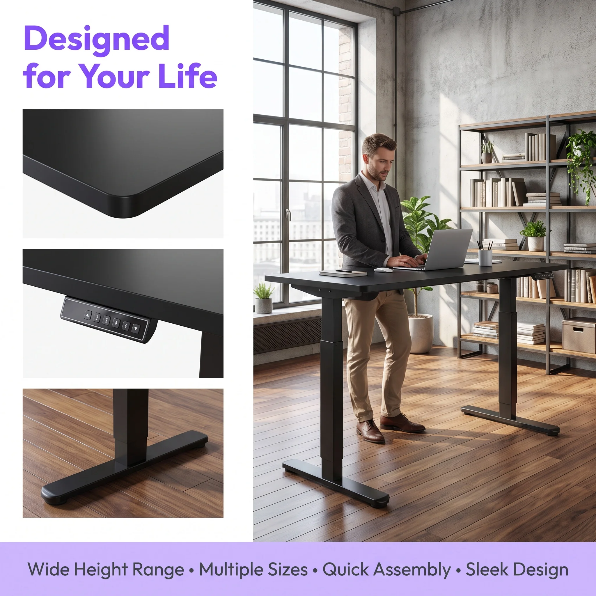 Electric Standing Desk Adjusta - Desk Setup Kit 评论和价格