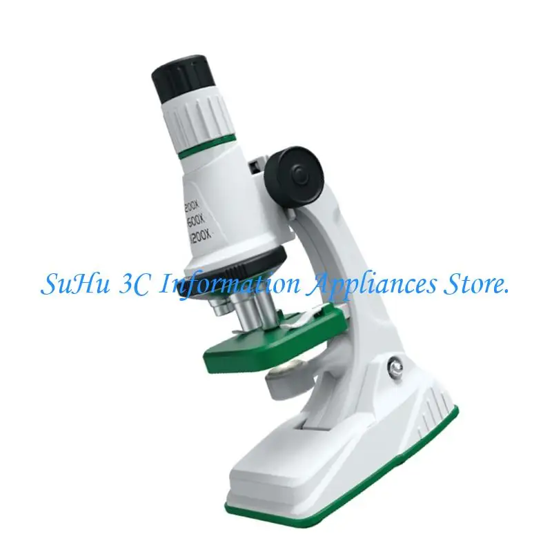  Portable ABS Optical Microscope 200x 1200x Zoom Built in LED Light For Children Science Education Hobbies Inspection