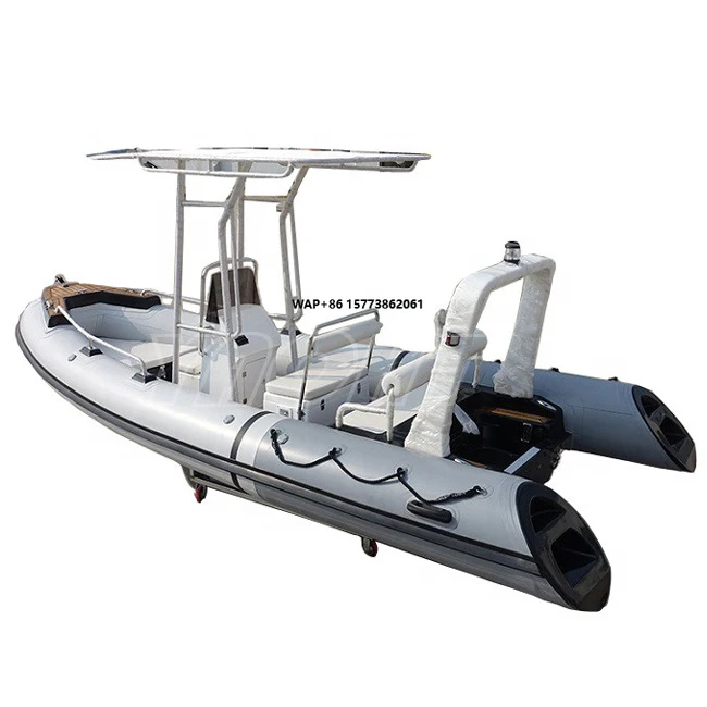 CE 17ft RHIB520 Rigid Fiberglass Hull Hypalon PVC Family Inflatable Boat for Sale