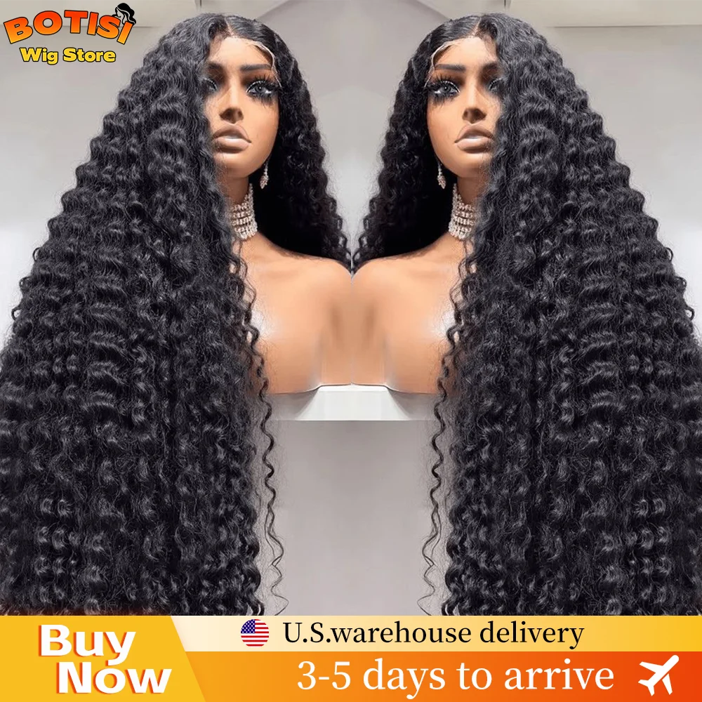 

Botisi 13x4 Кружевные Фронтальные Вьющиеся Парики Глубокая Волна Парик Фронта Шнурка 13x6 Волна Волнистый Парик Человеческих Волос Предварительно Сорванные Натуральные Бразильские Волосы