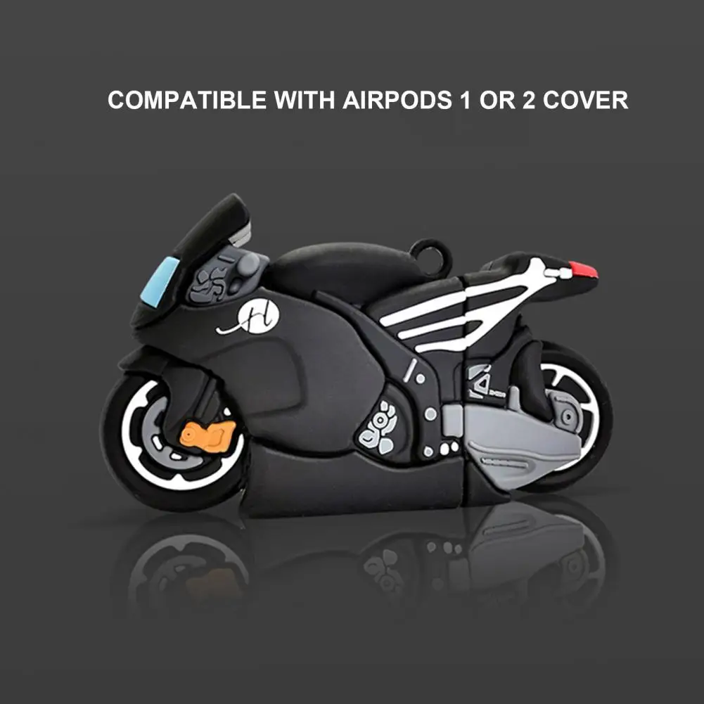 Earphone Case Luminous Shockproof Silicone 3D Motorcycle Bluetooth compatible Headphone Cover Protector for 1/2/3/Pro 