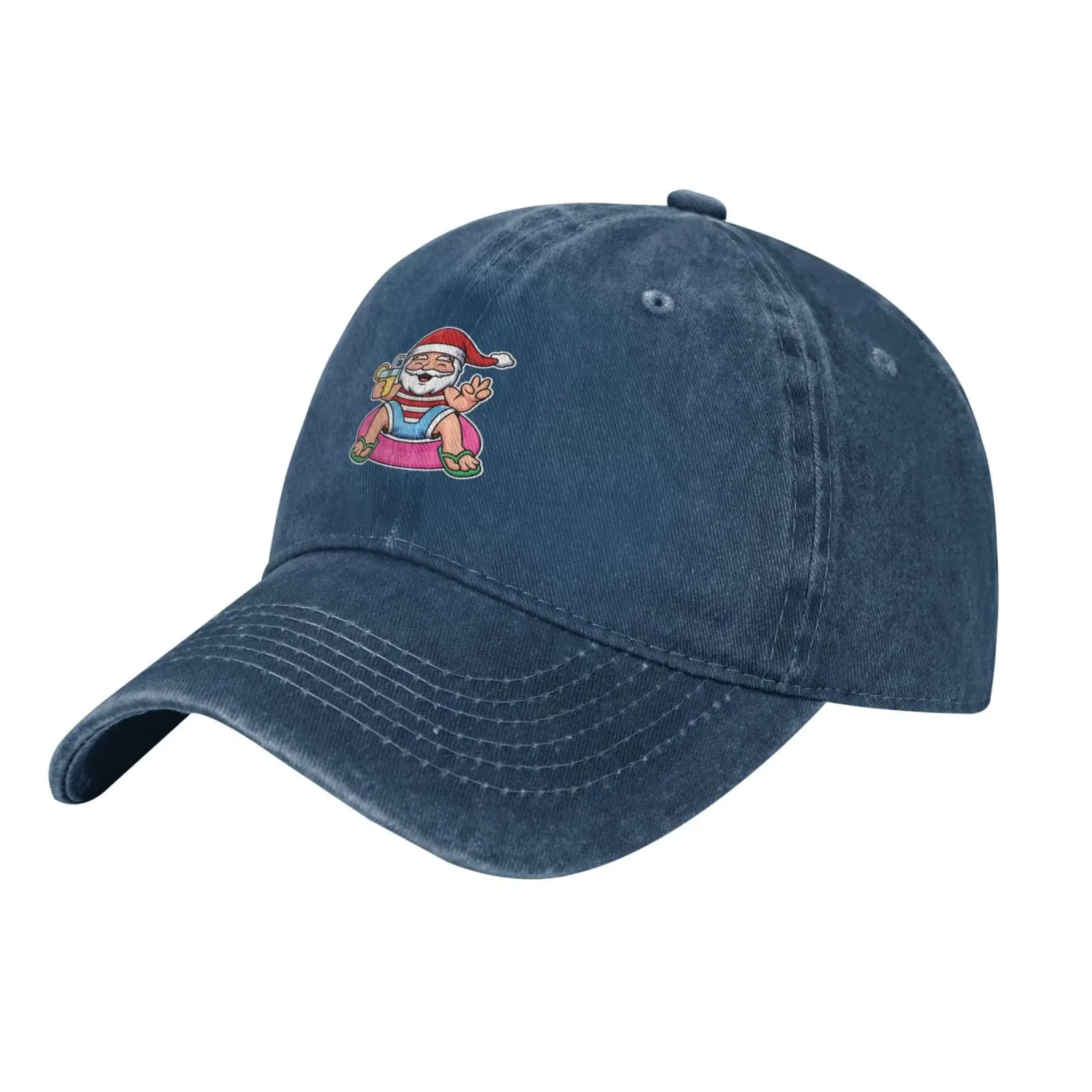 Gorra de béisbol de Papá Noel para hombre y mujer, gorro de camionero de mezclilla, natación con jugo