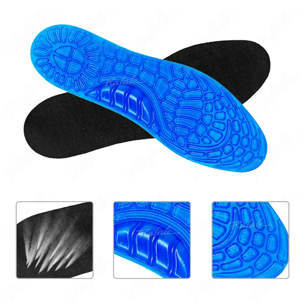 GEL Massage Orthopedic Insole Care Plantar Fasciitis Arch Support High Elasticity Shock-Absorbing Sports Insole