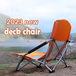 Silla de salón de ocio al aire libre, silla plegable de camping, silla de playa, silla de viaje portátil, silla de pesca de espalda alta, nuevo, 2023