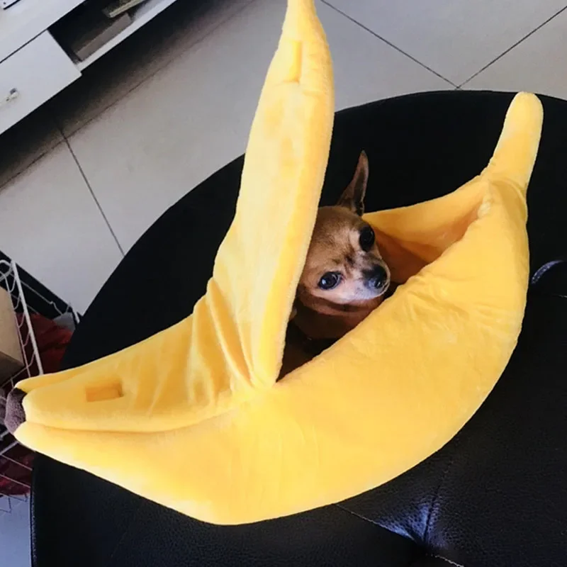 Banana Cat Bed Soft Cozy Warm Cat Window Hammock Durable Cat Bed House Cushion Portable Cat Tent Kennel Basket Nest Pet Supplies