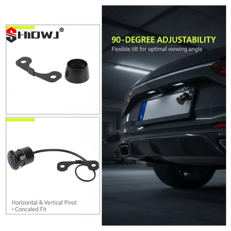 Universal Car Backup Camera Bracket Suspension Rear View Camera Base Logger Shelf Angle Adjustable Bracket With Bow Tie Screw