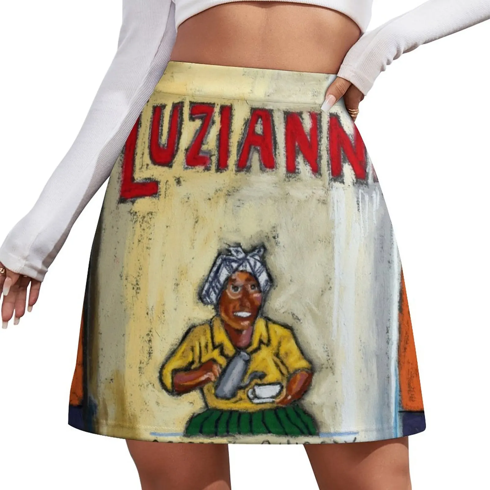 

Vintage Luzianne Coffee and Chicory Tin Mini Skirt summer clothes women's skirt 2026 trend skirt