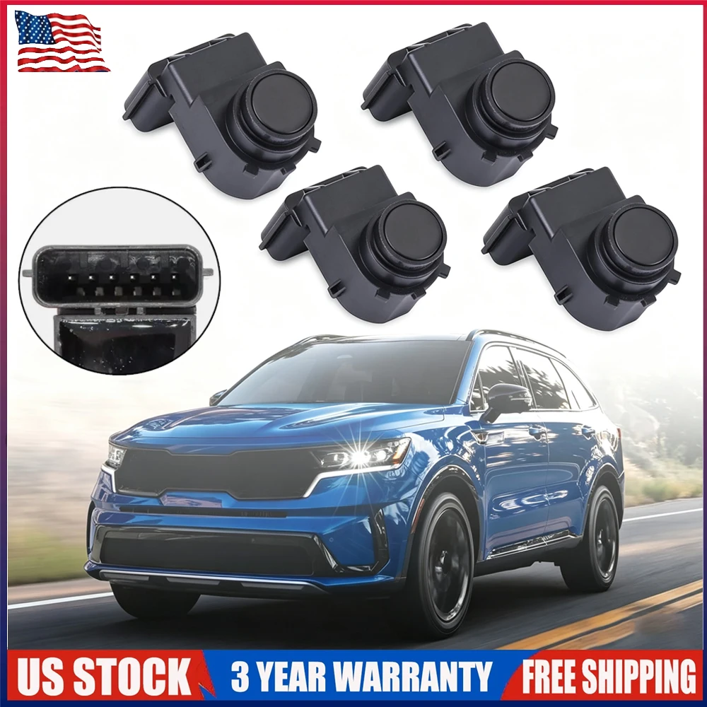 4PCS New PDC Parking Assist Sensors Reverse Backup Parking Sensor For Hyundai Santa Fe 2021-2024 Genesis GV70 Kia Sorento K5 Carnival Car Accessories 99310S1700 99310S1900