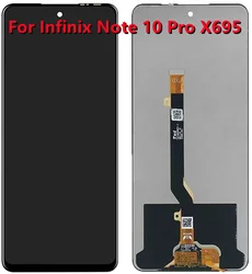 100% Tested  6.95 ” For Infinix Note 10 Pro X695 / Note 10 Pro NFC X695C LCD Display Touch Screen Digitizer Assembly Repla