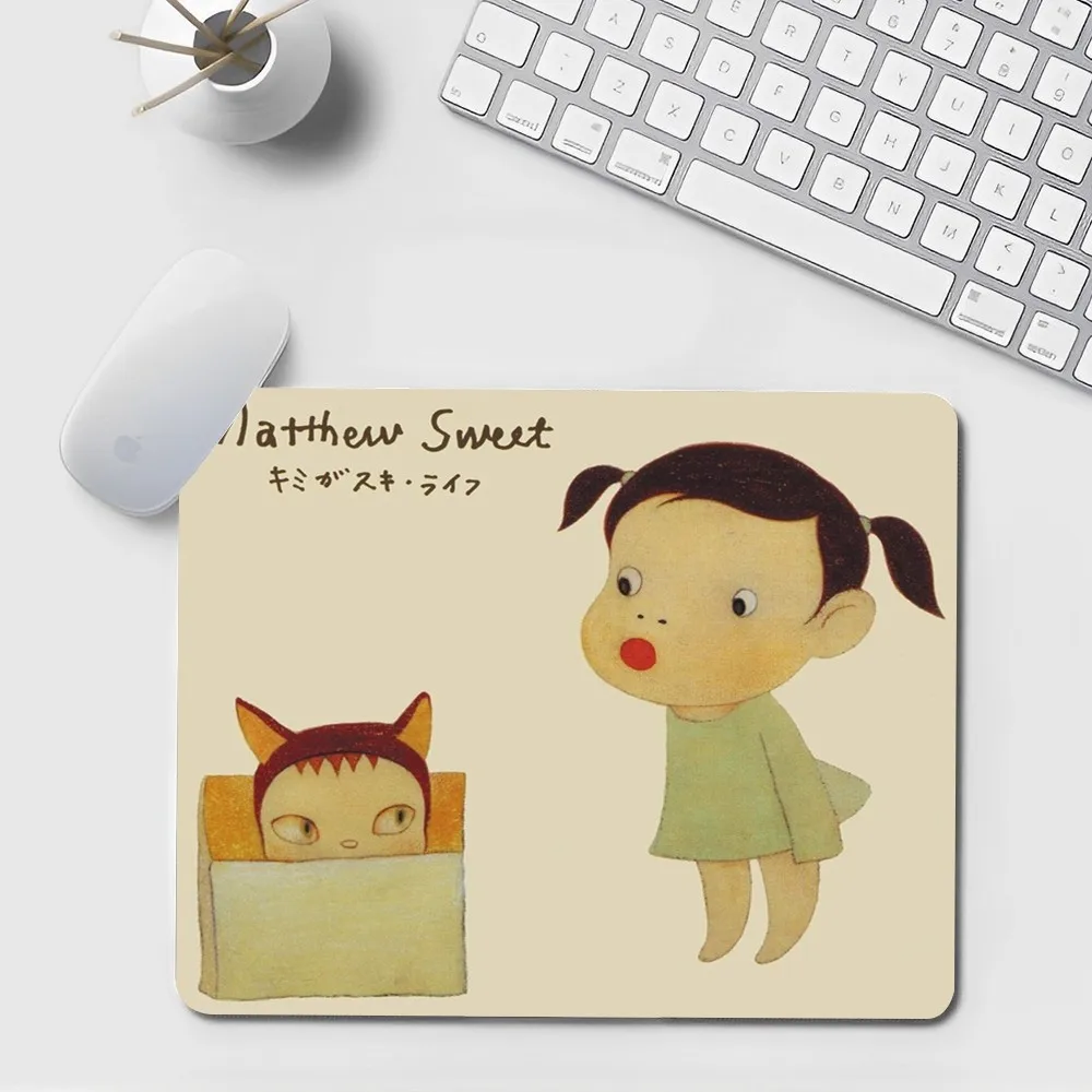 Japan Yoshimoto nara cartoon girl Lambskin Floor Mat Small Office Computer Desk Mat Table Keyboard Big Mouse Pad Laptop Cushion