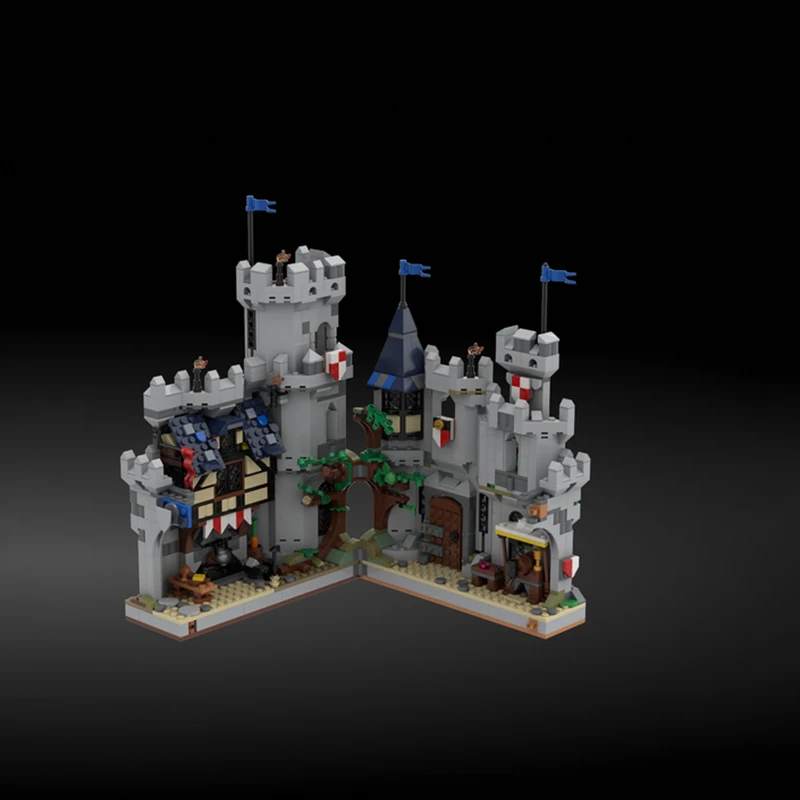 Exquisite Neue Produkt MOC Baustein Modell Ritter Schloss Buch Ecke Technologie Modulare kinder Spielzeug Geschenk DIY Set
