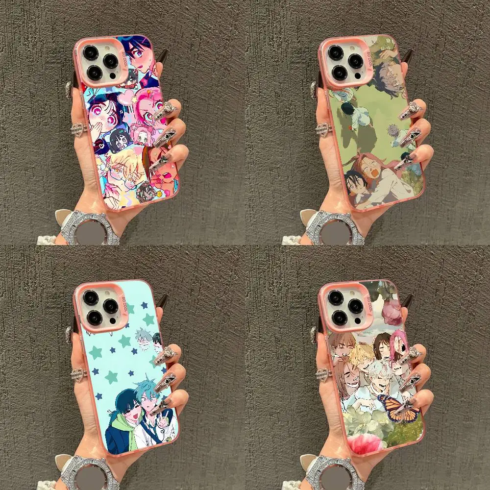 

A-Alien C-Cartoon Stage Phone Case For iPhone 17,16,15,14,13,12,11,Pro,Max,Plus,E,SE4,Air,Mini Pink IMD Box