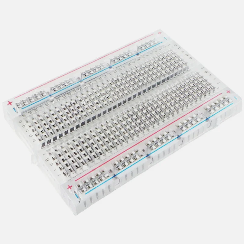 400 Point Transparent Mini Breadboard Kit with 10cm Male to Male DuPont Jumper Wires Set, 83x55mm Solderless Prototype Pract