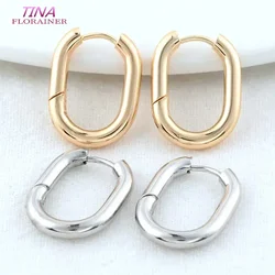 13.5*18MM 16*21MM 14K Gold Color Brass Oval Earrings Hoops High Quality Jewelry Making Supplies Diy Findings Accessories