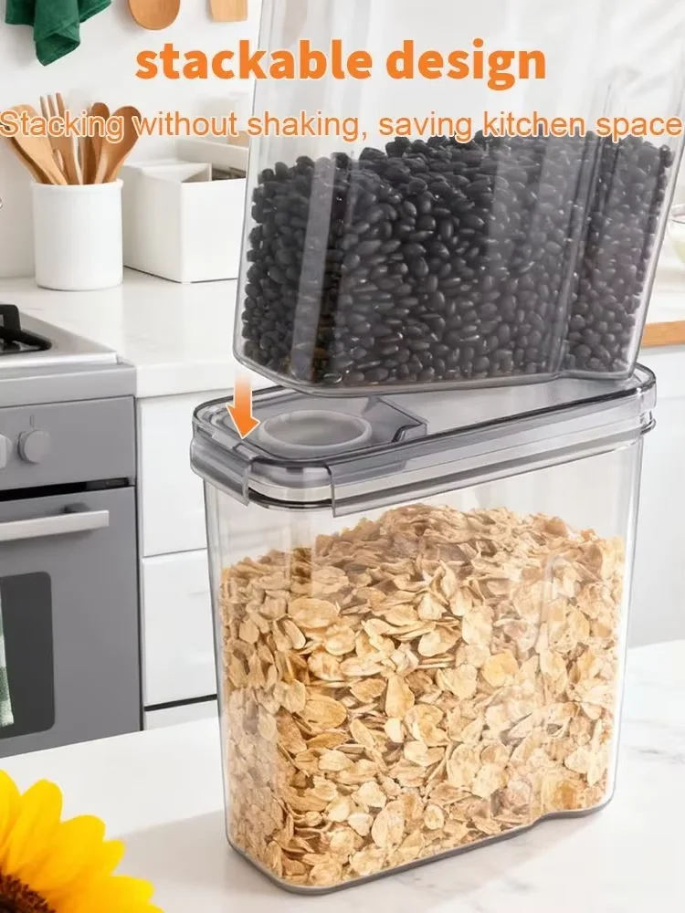 4/8/12 Stück Luftdichte Lebensmittelbehälter mit Deckel Aufbewahrungsgläser Müsli-Spender Küchenorganizer Transparenter Versiegelter Behälter