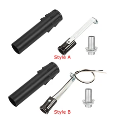 6/10Sets Chandelier Light Socket Kit for E12 Candelabra Lamp Base with (Wire) Candle Cover Sleeves for Chandelier Socket Project
