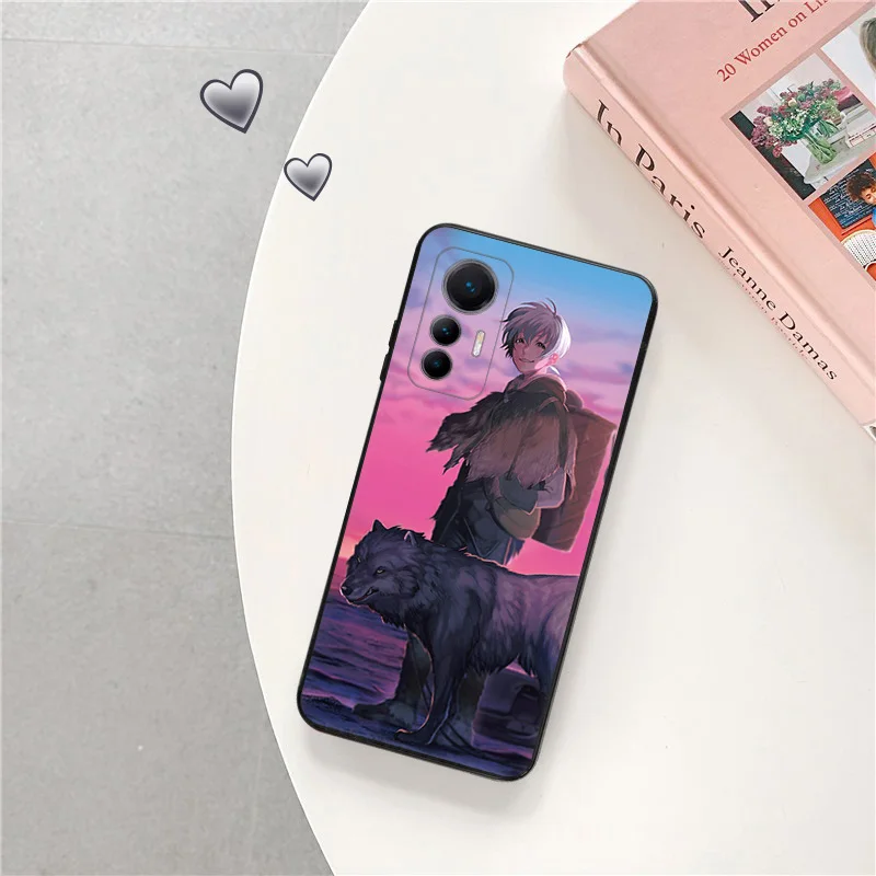 Phone Case for Xiaomi 13 12 12x 12t Pro Lite Redmi Note13 Note12 13c 12c 12s Anime To Your Eternity Soft Black Anti-Drop Cover