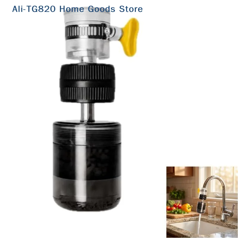[TG820]Titanium Faucet Water Filter Efficient Impurity Removal Easy Installation For Home Kitchen Vegetable Washing Daily Use