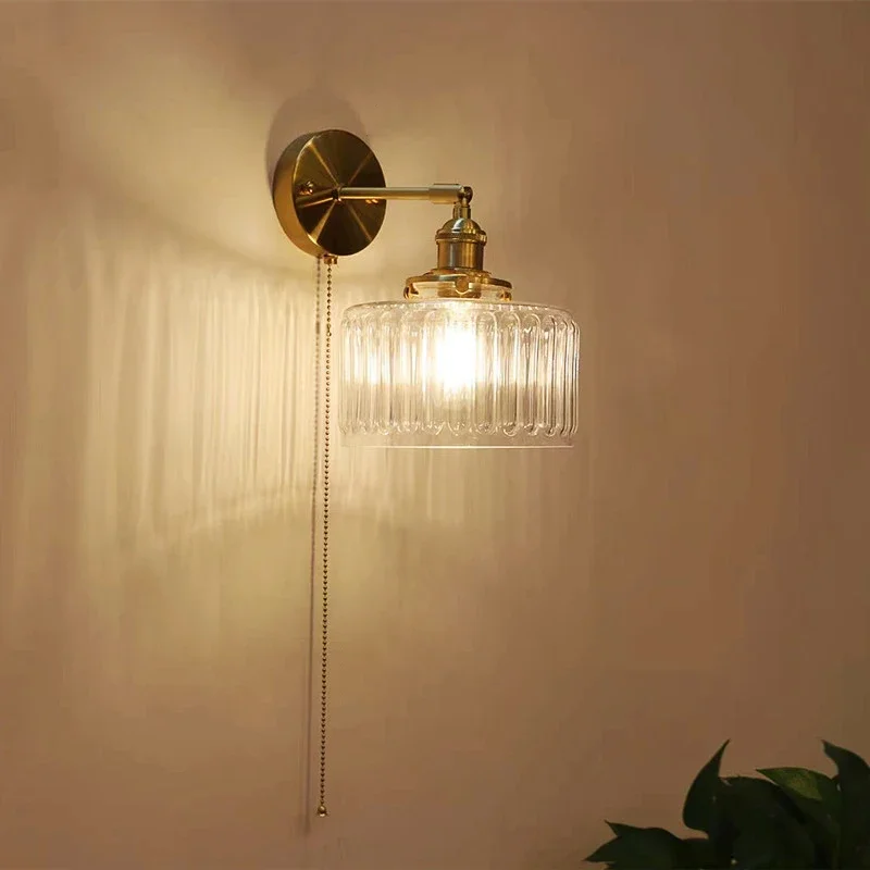 

Modern Wall Sconce Lamp Vintage Glass Wall Sconce Unique Led Wall Lighting for Home Deco Stair Corner Bedside