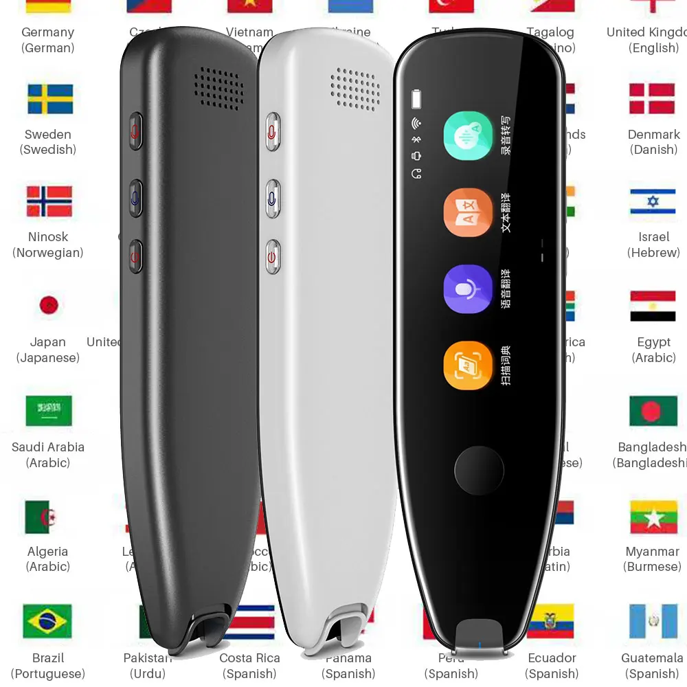 

Smart Voice Scan Translator Pen MultifunctionTranslation Real Time Language Translator Business Travel Abroad Dictionary Pen
