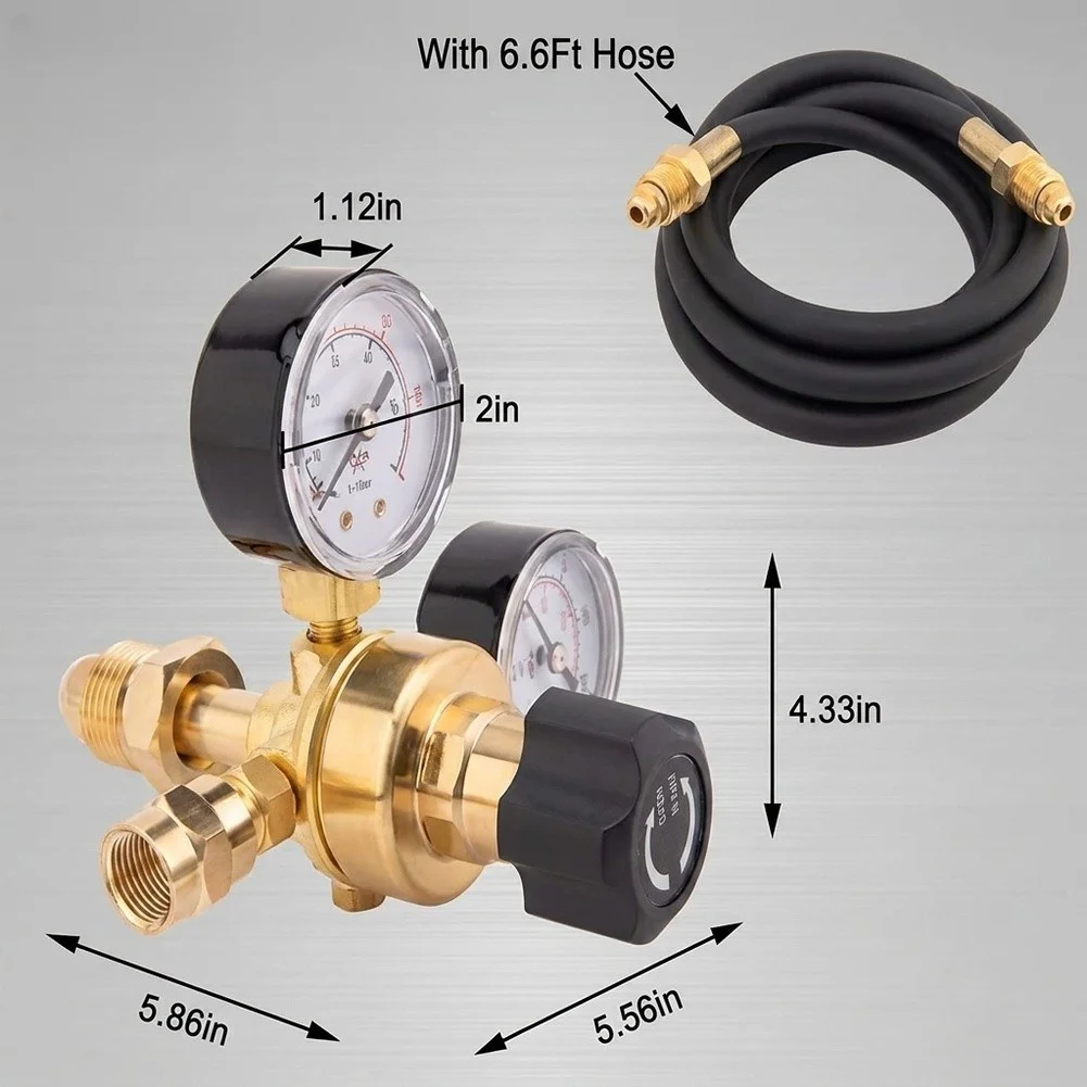 Brass Pressure Control Copper Gas Regulator Long Life Span All-copper Material Oxidation Resistant Stable Pressure