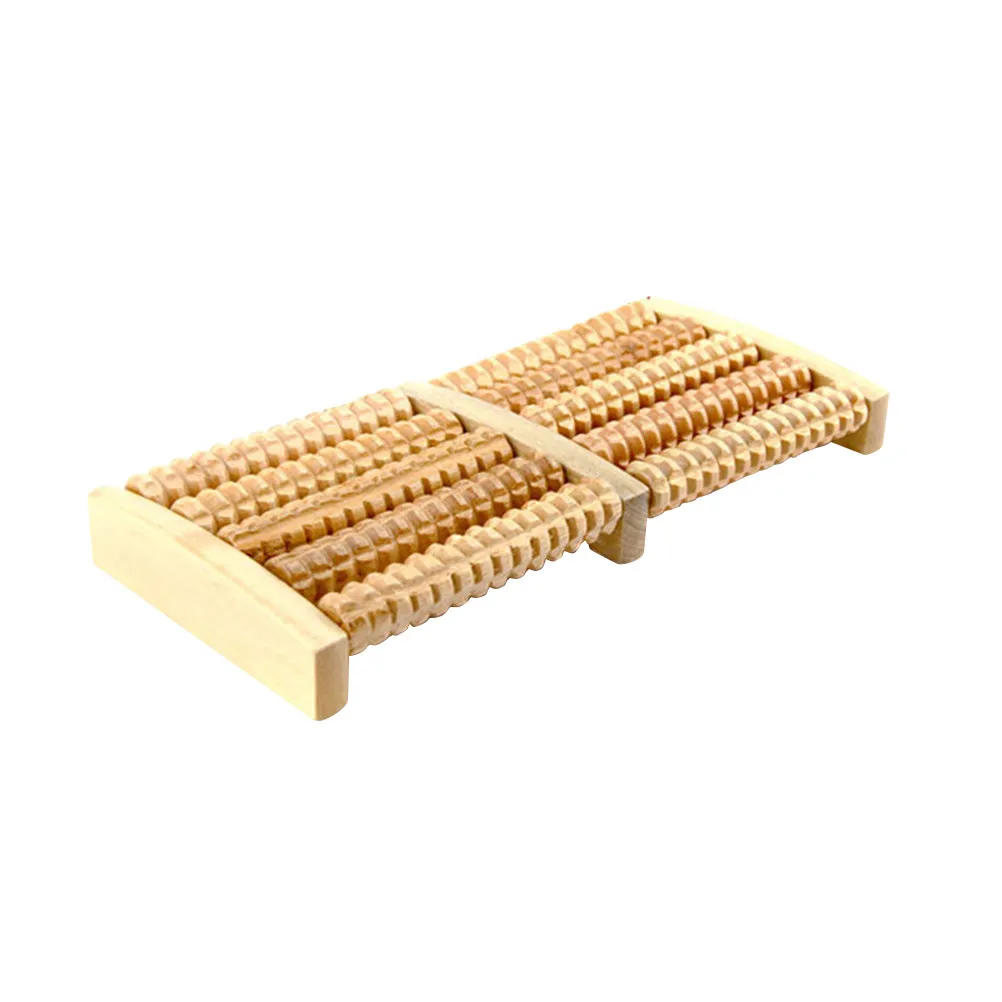 

5 Rows Wooden Foot Massager Roller with Deep Tissue Relief for Aching Feet Improved Blood Flow Plantar Fasciitis Solution