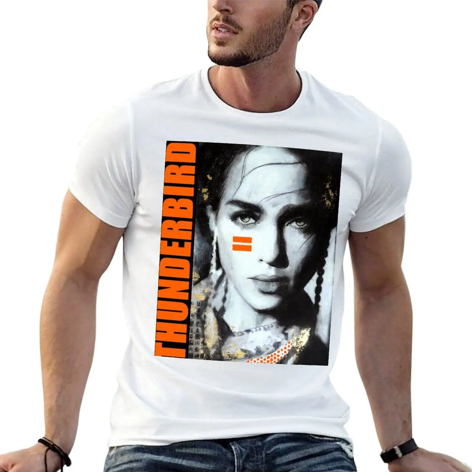 Dakota Thunderbird Tribal Woman Portrait T-Shirt cute tops custom shirt T-shirt men