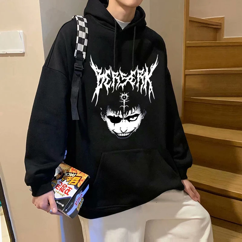 

Japanese Manga Berserk Swordsman Gatsu Hoodie Men Anime Cool Streetwear Sweatshirt Y2K Goth Funny Hoodie Hip Hop Top