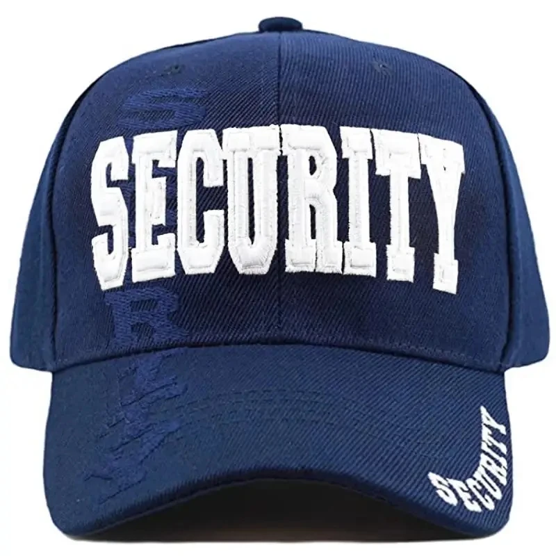 Unisex SECURITY Letter Embroidery Baseball Caps Spring and Autumn Outdoor Adjustable Casual Hats Sunscreen Hat