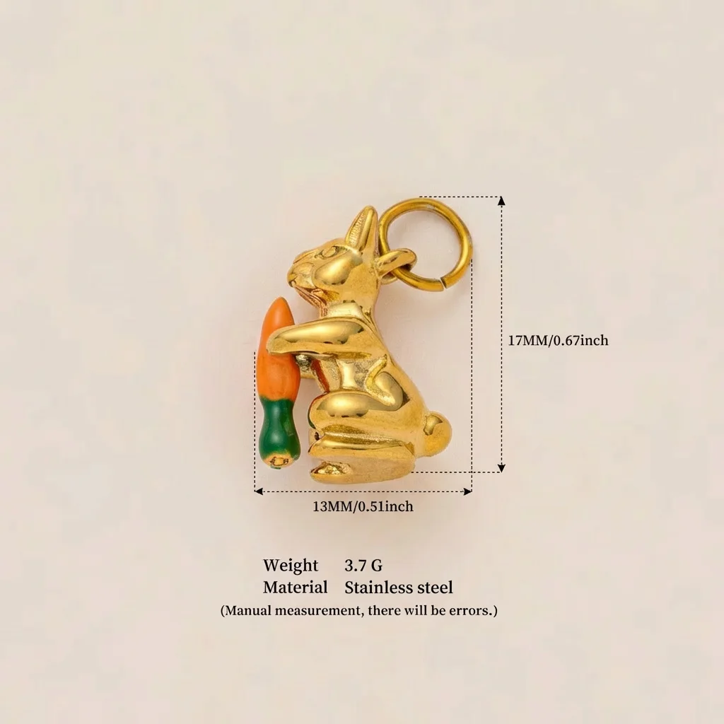Edelstahl Mode DIY Liebes-Schleifen-Serie Anhänger PVD-beschichtet 18K Goldfarben-Schutz – Detail 5