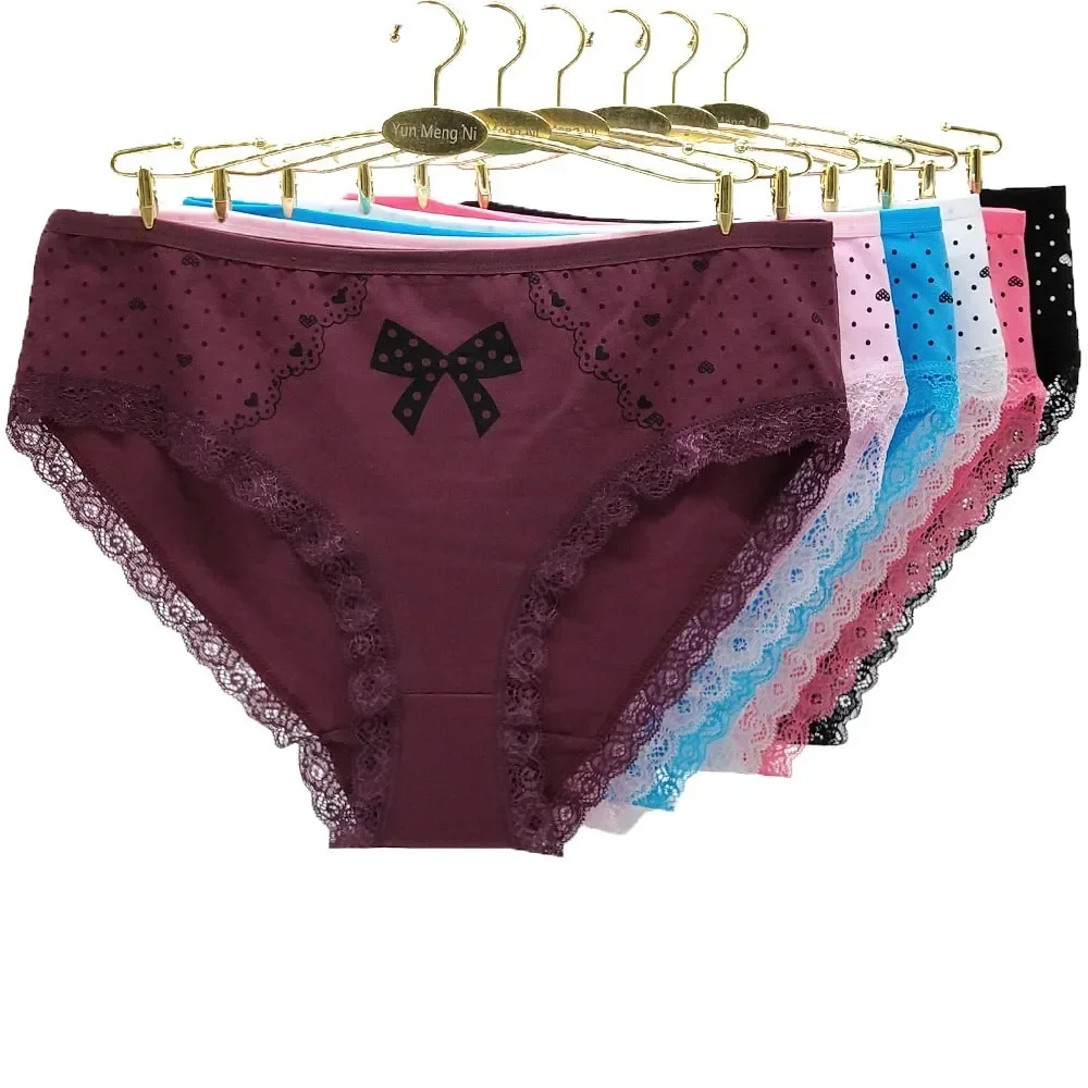 Cotton Panties Plus Size Underwear Women Briefs High Waist Panty Woman Lingerie Lady Girl Intimate 4