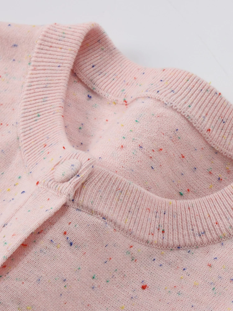 المرأة محبوك طويلة الأكمام اللون النقاط س الرقبة سترة لينة ربيع الخريف الدافئة سترة فضفاضة غير رسمية موضة معطف Cersatile