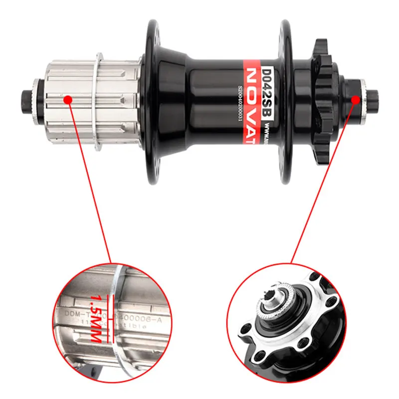 Novatec Mountain Bike Hub D041SB D042SB 28/32/36 Löcher Disc Karte Bremse MTB Fahrrad Hub Lager Vorne/Hinten 8/9/10/11/12 geschwindigkeit – Detail 11