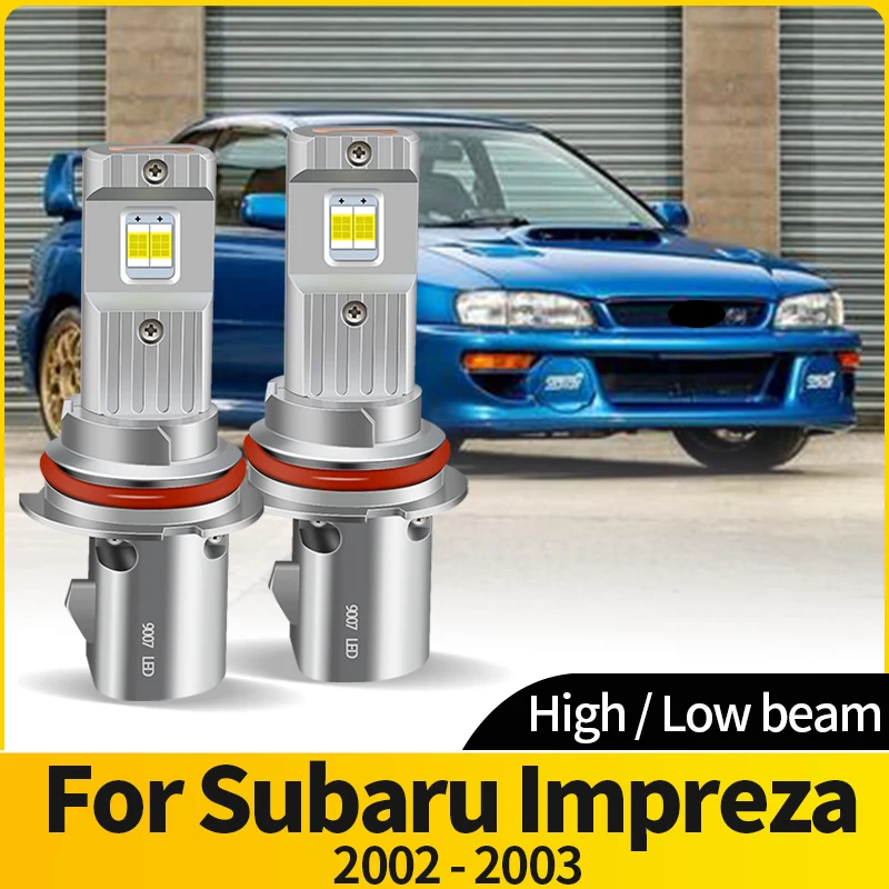 

2 шт. светодиодные 9007 HB5 фары HI/LO Beam светодиодные автомобильные фары 12 В супер яркие 6500K турбовентилятор CSP для Subaru Impreza 2002-2003