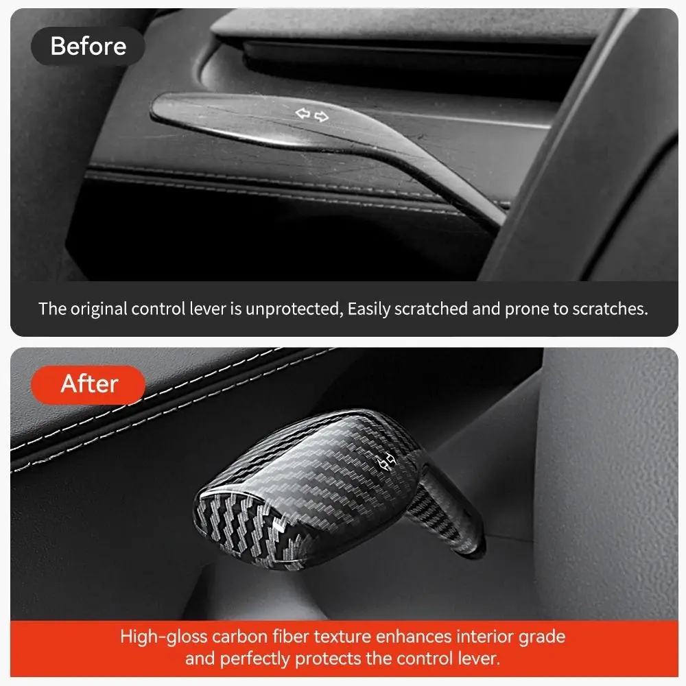 

Carbon Fiber Pattern Protection Shifter Shell Decorative Shell Gear Shift Cover for Tesla Model 3/Y Juniper Launch 2025