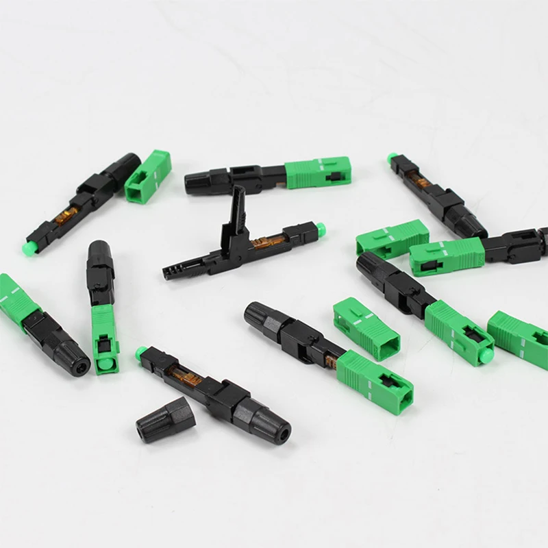 sc apc SM Single Mode Optical Connector sc fiber connector FTTH Tool Cold Connector Tool SC UPC Fiber 50 100 200 pcs