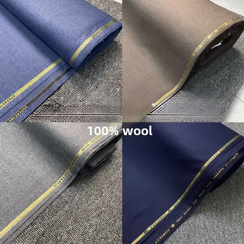 

1/1.5/3.5 Meters High-end Worsted All-wool Suit Fabrics Thickened Flannel Suit Fabric By The Meter Autumn Winter Pants Fabric